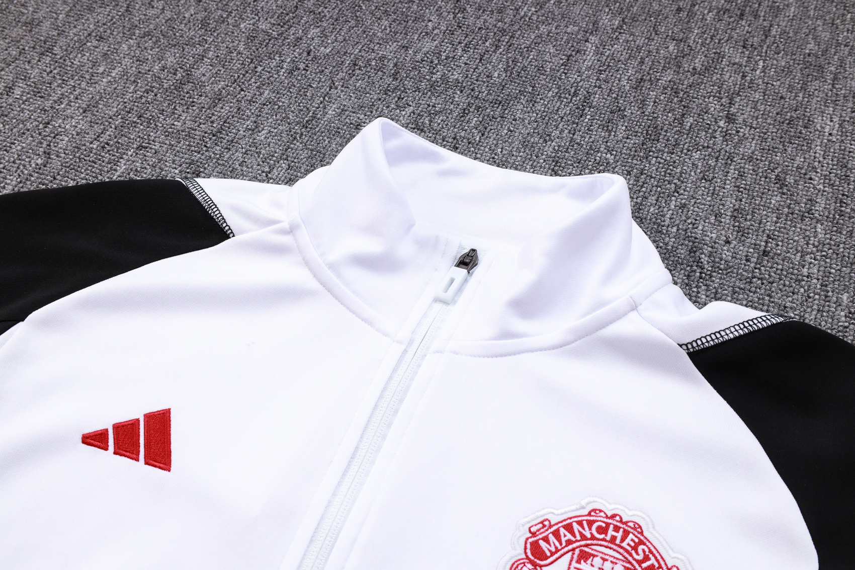 Manchester United 23-24 Jacket Training Tracksuit -White - SOCCERDEALSHOP