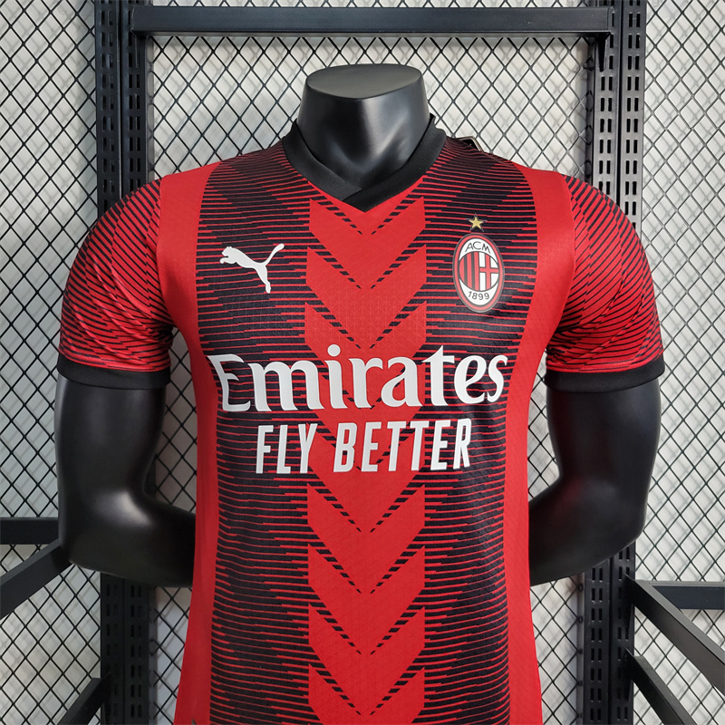 AC Milan 23-24 Home Stadium Jersey - Player Version - SOCCERDEALSHOP