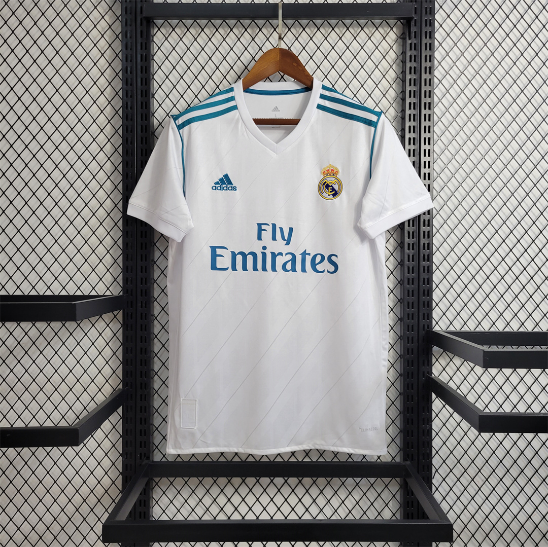 Retro Real Madrid 17-18 Home Jersey - with Champions League Final Final - SOCCERDEALSHOP