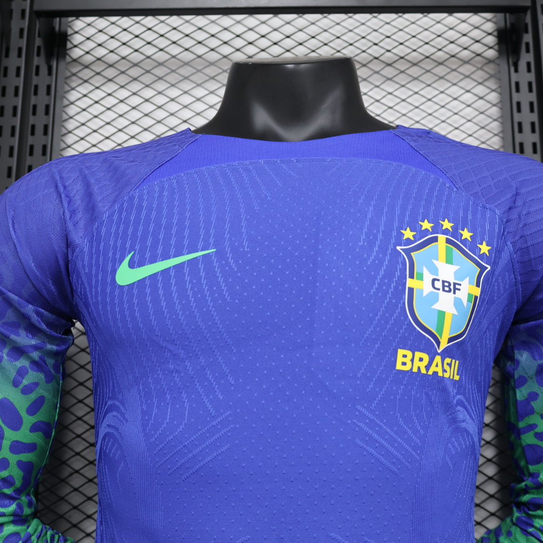 Brazil 22-23 Away Long Sleeve Jersey - Player Version - SOCCERDEALSHOP