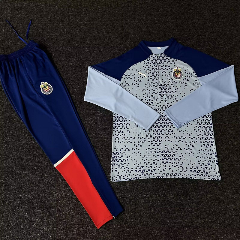 Chivas de Guadalajara 23-24 Long Sleeve Training Set - Blue - SOCCERDEALSHOP
