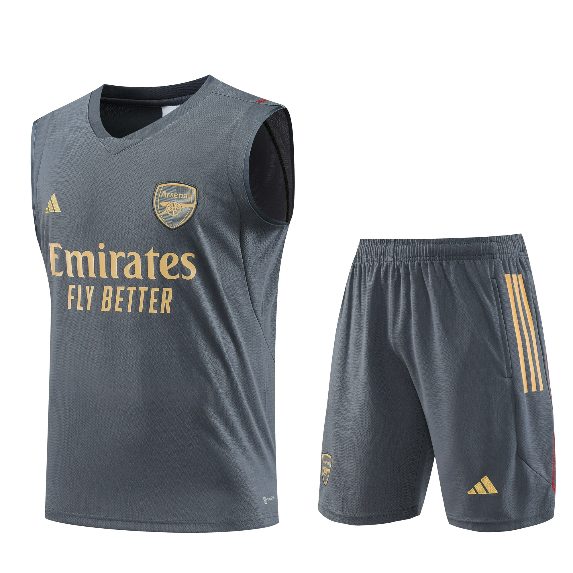 Arsenal 23-24 Player Vest Training Set Grey - SOCCERDEALSHOP