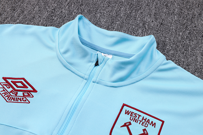 West Ham United 23-24 Long Sleeve Training Set -Light Blue - SOCCERDEALSHOP