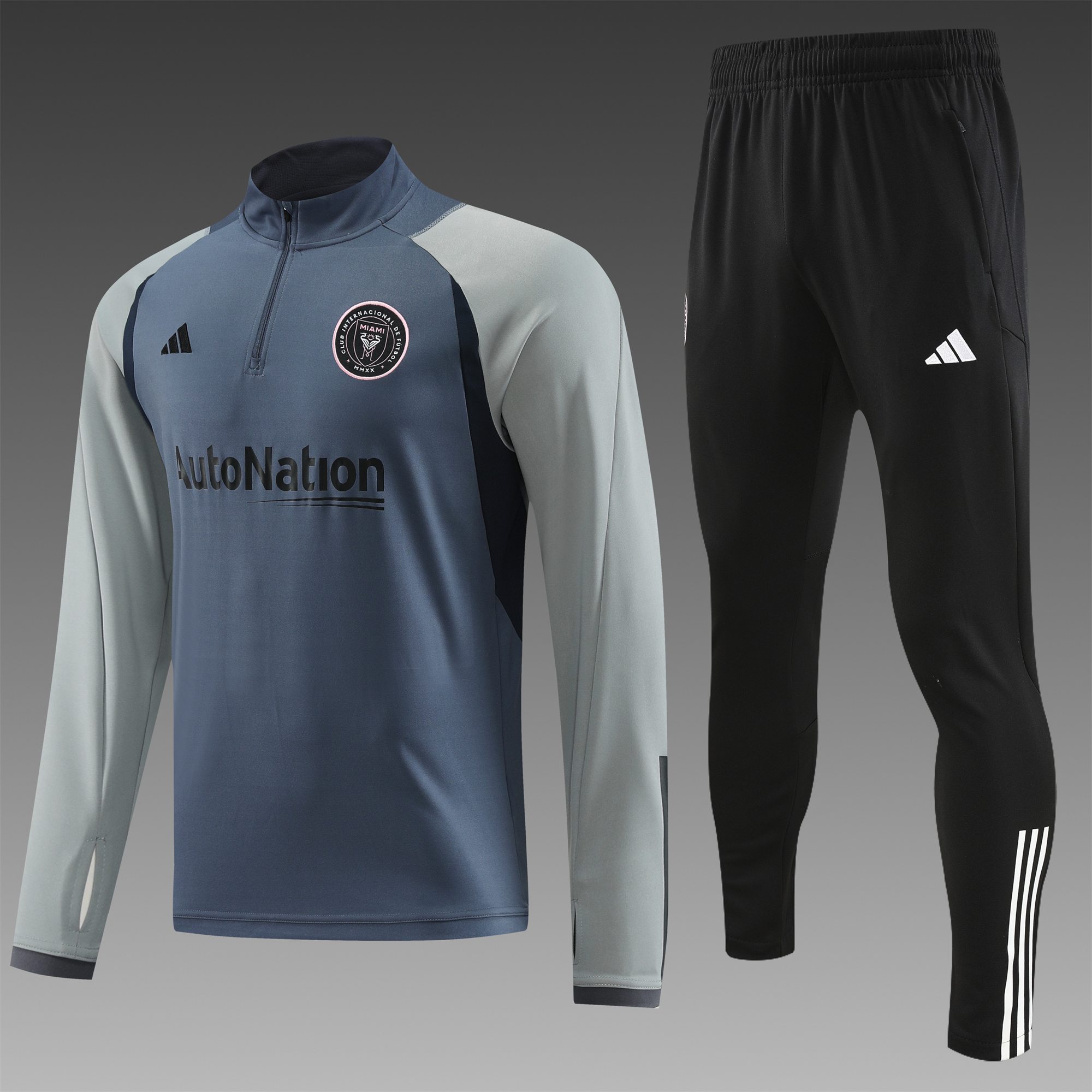 INT M.A.M 23-24 Long Sleeve Training Set Blue - SOCCERDEALSHOP