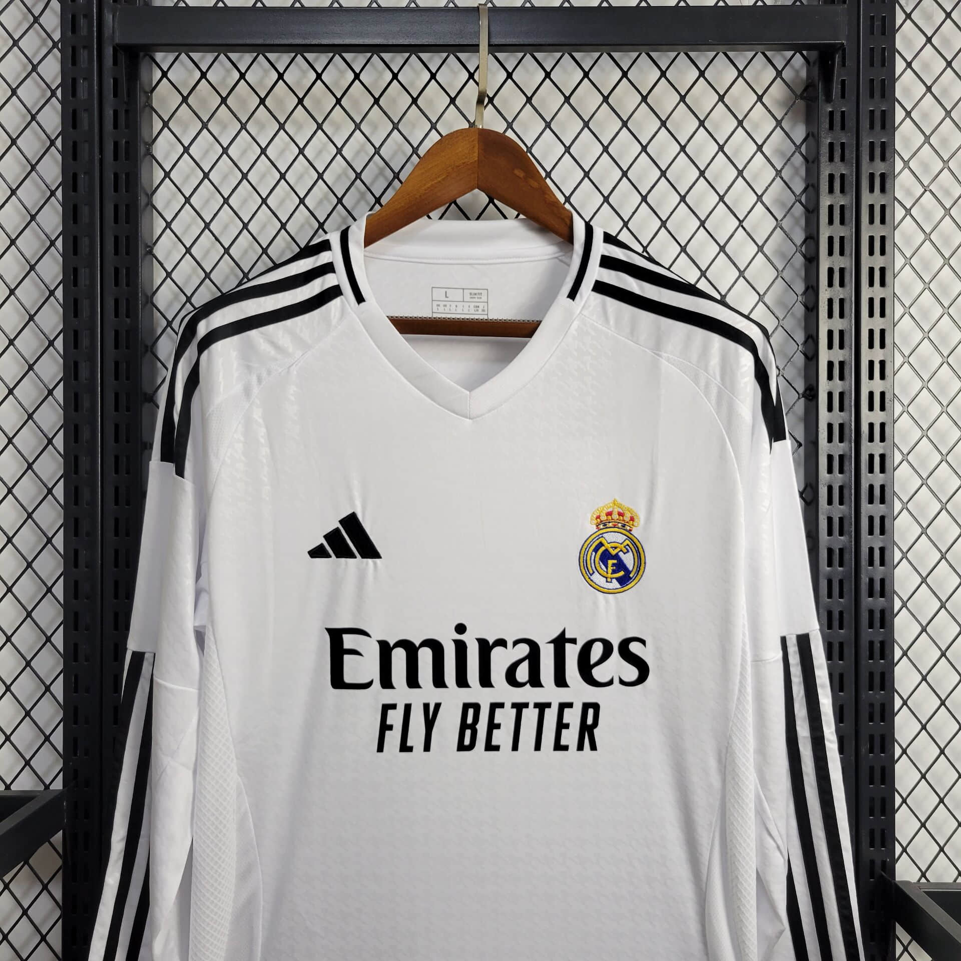 Real Madrid 24-25 Home Long Sleeve Jersey - Fans Version - SOCCERDEALSHOP