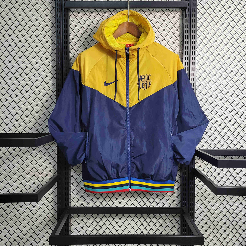 B.A.R.S.A 23-24 Red Royal Blue Yellow PlayerWindbreaker - SOCCERDEALSHOP