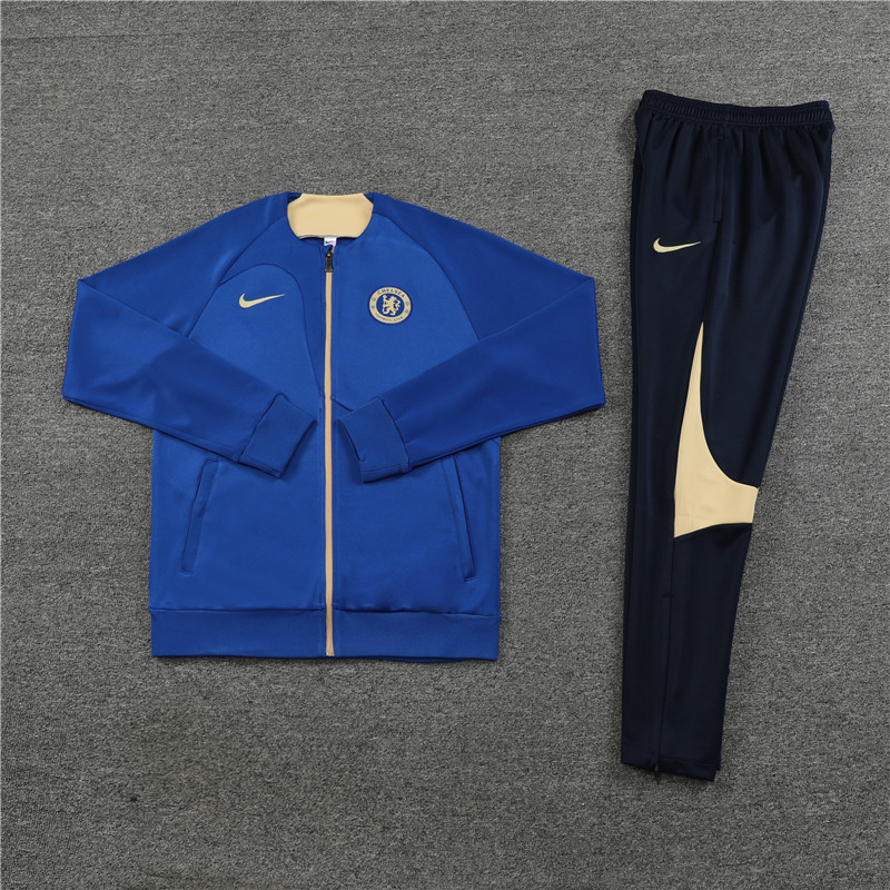Che 23-24 Jacket Training Tracksuit - Blue - SOCCERDEALSHOP