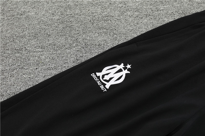Marseille 23-24 Long Sleeve Training Set -Black and White - SOCCERDEALSHOP