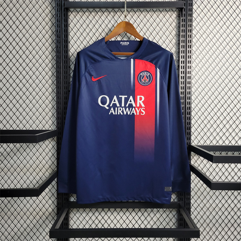 Paris Saint Germain PSG 23-24 Home Long sleeve Jersey - Fans Version - SOCCERDEALSHOP