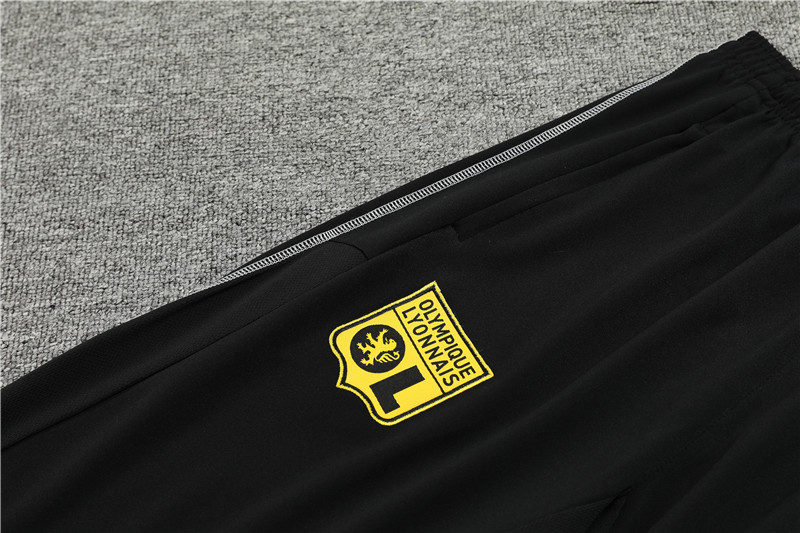 Lyon 23-24 Kids Long Sleeve Training Set Black - SOCCERDEALSHOP