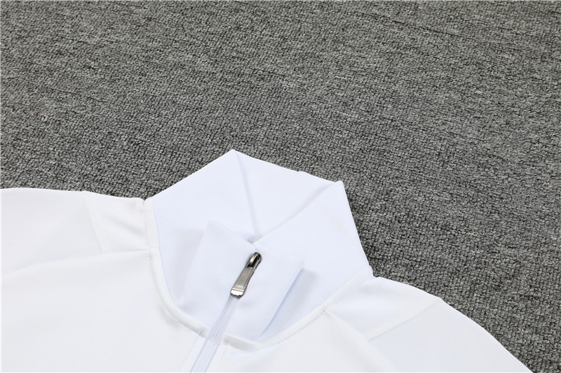 Manchester United 23-24 Jacket Training Tracksuit -White and Black - SOCCERDEALSHOP