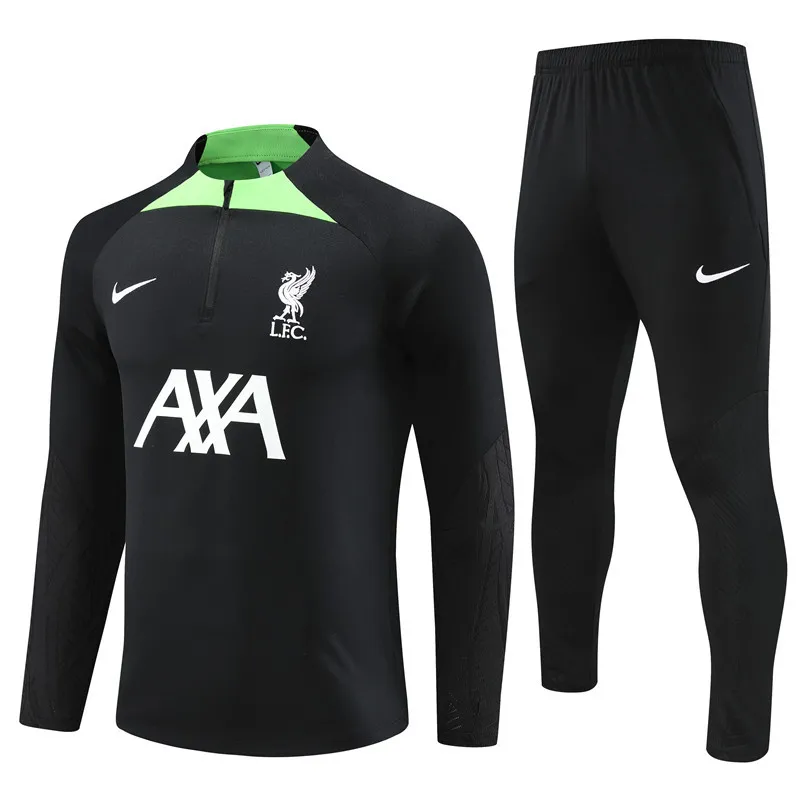 23-24 Liverpool Black Fas version Training suit - SOCCERDEALSHOP