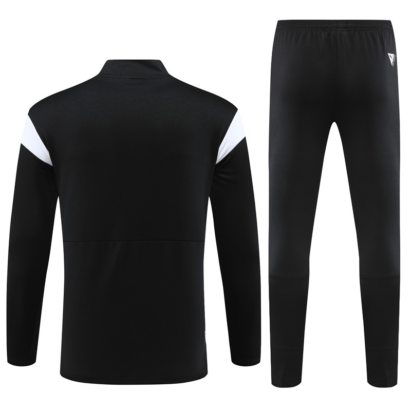 Marseille 23-24 Long Sleeve Training Set -Black and White - SOCCERDEALSHOP