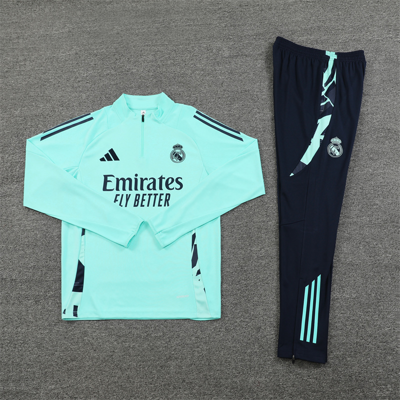 Real Madrid 24-25 Long Sleeve Training Set - Light Green - SOCCERDEALSHOP