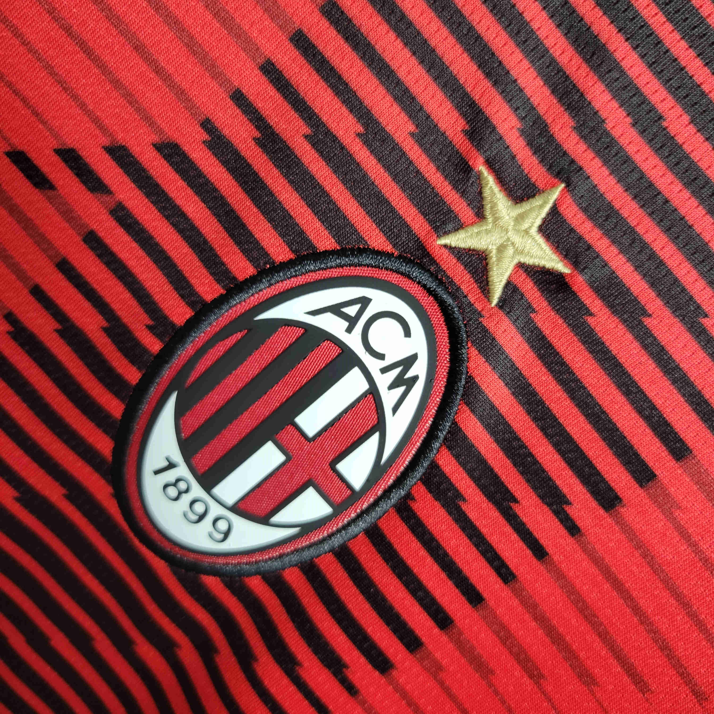 23/24 AC Milan Home Long Sleeve Jersey - Fans Version - SOCCERDEALSHOP
