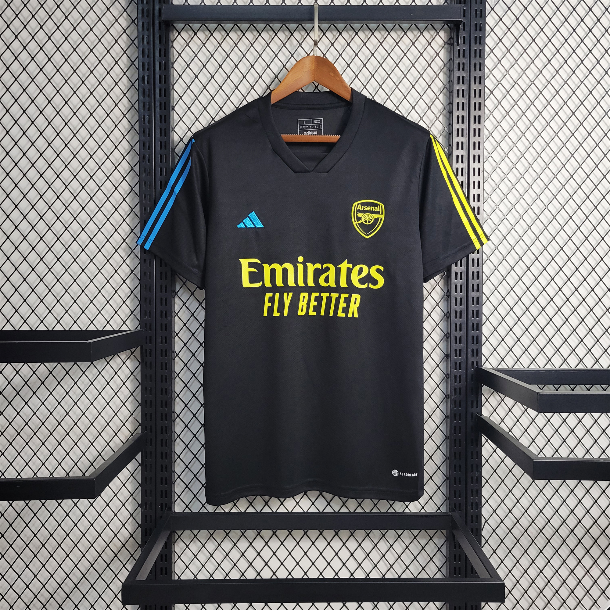 Arsenal Black 23/24 Training Shirt - Fans Version - SOCCERDEALSHOP