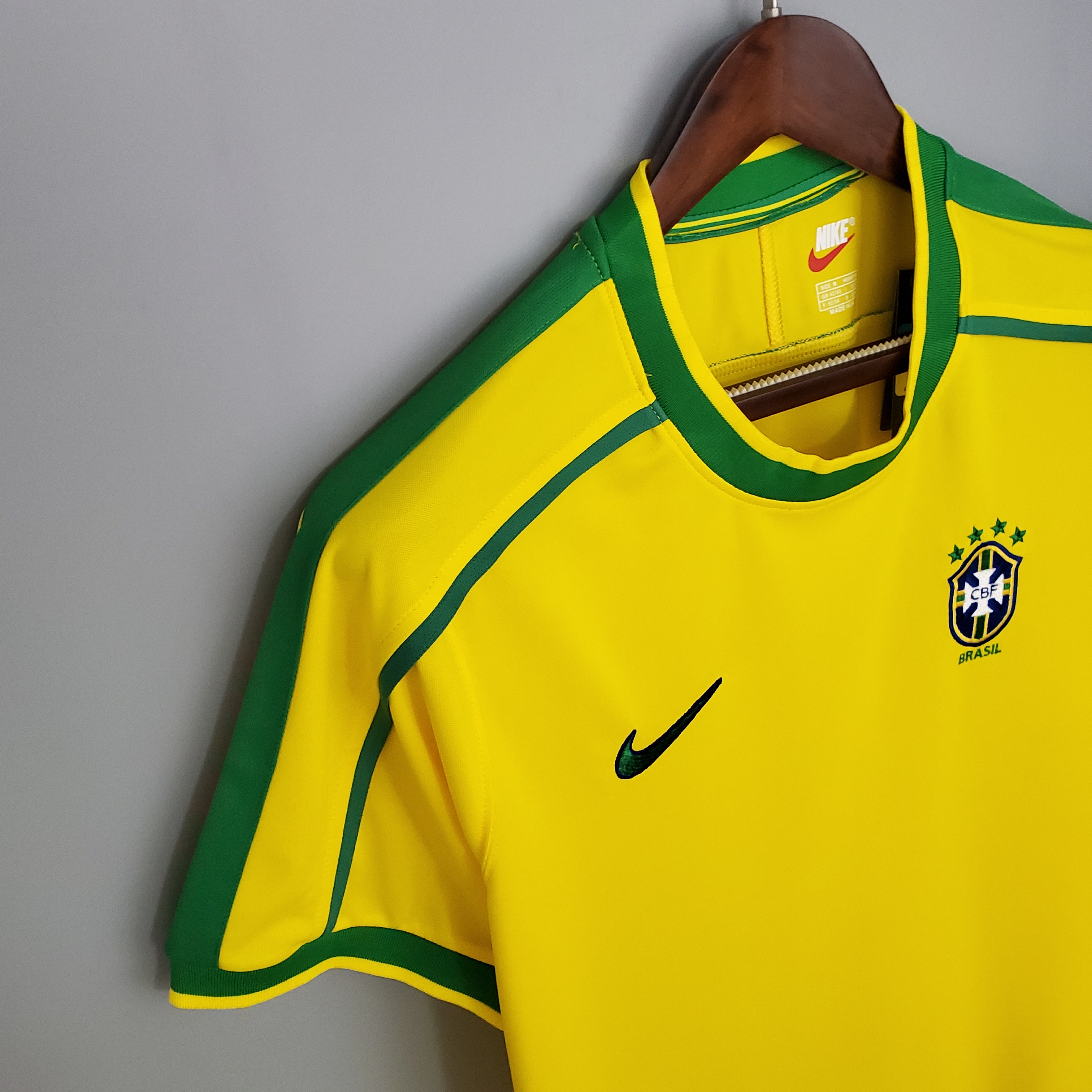 Retro Brazil 1998 Home Stadium Jersey - SOCCERDEALSHOP