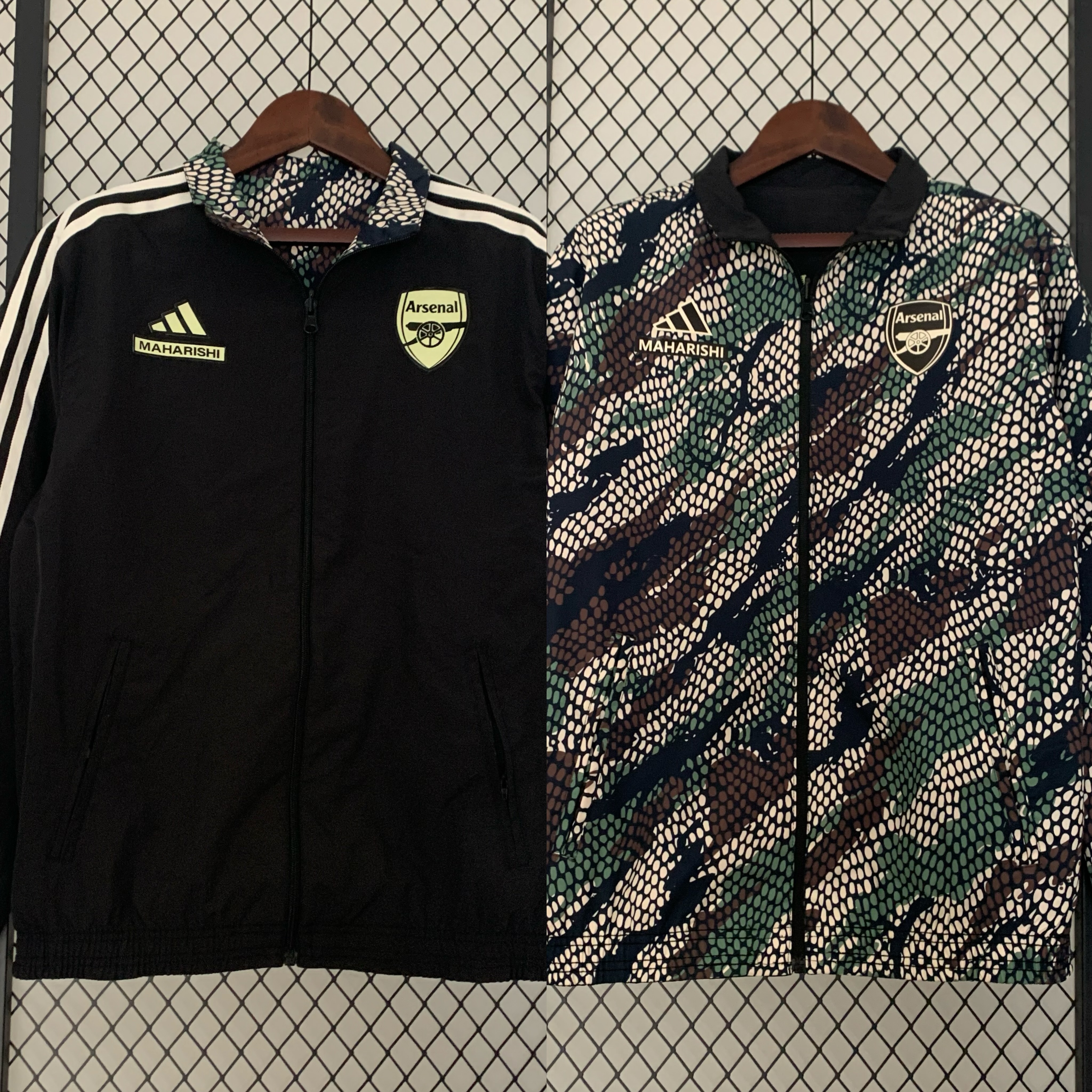 Arsenal x M.A.H.A R.I.S.H.I Limited Edition 23-24 Player Reversible Windbreaker - SOCCERDEALSHOP