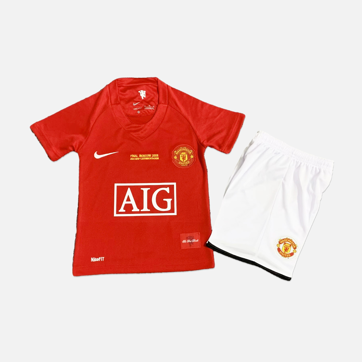 Manchester United Retro 2007-08 Home Stadium Kids Kit - SOCCERDEALSHOP