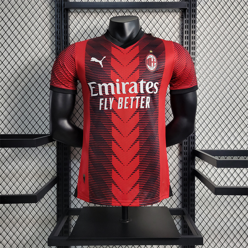 AC Milan 23-24 Home Stadium Jersey - Player Version - SOCCERDEALSHOP