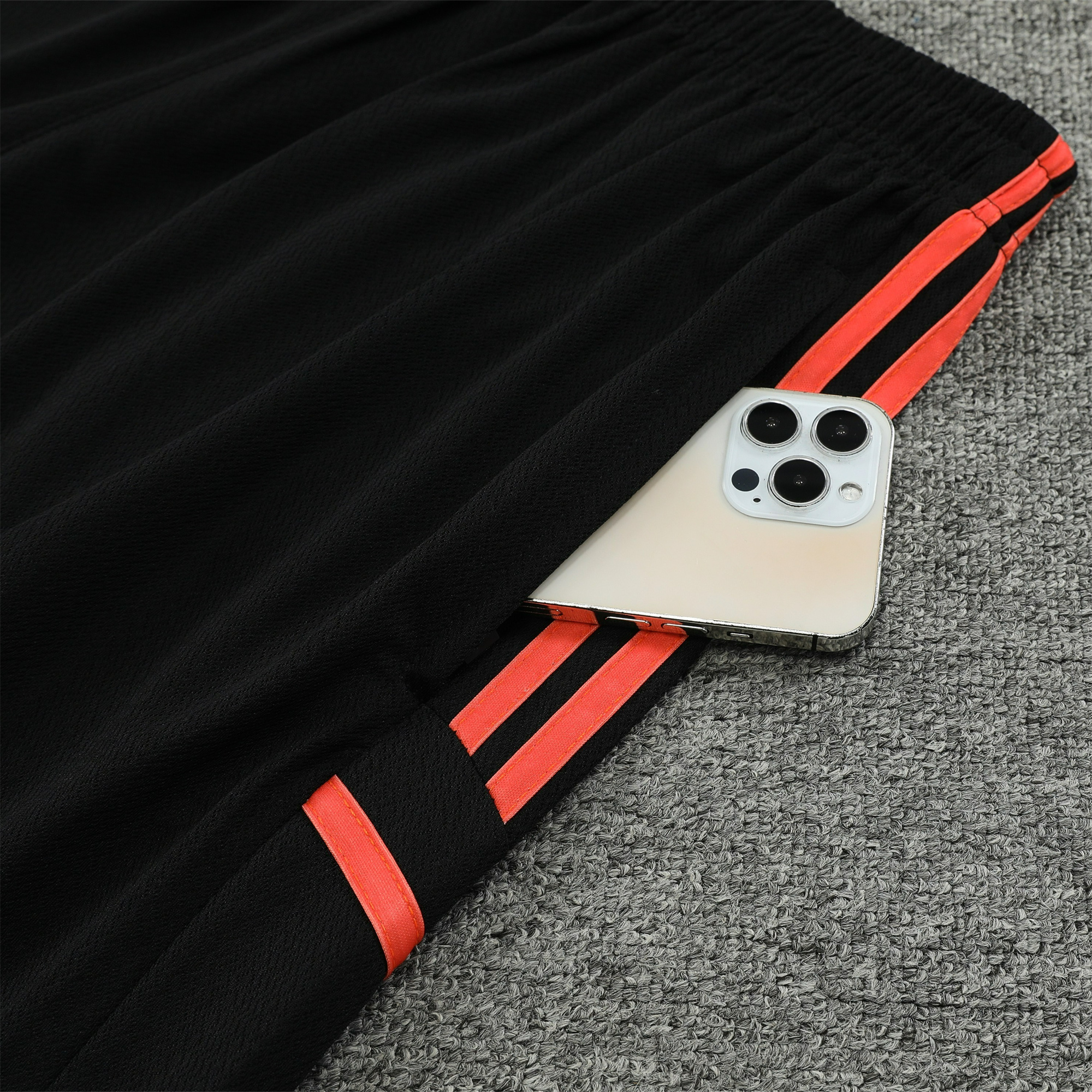 Arsenal 23-24 Short-Sleeve Training Set - Black & Orange - SOCCERDEALSHOP