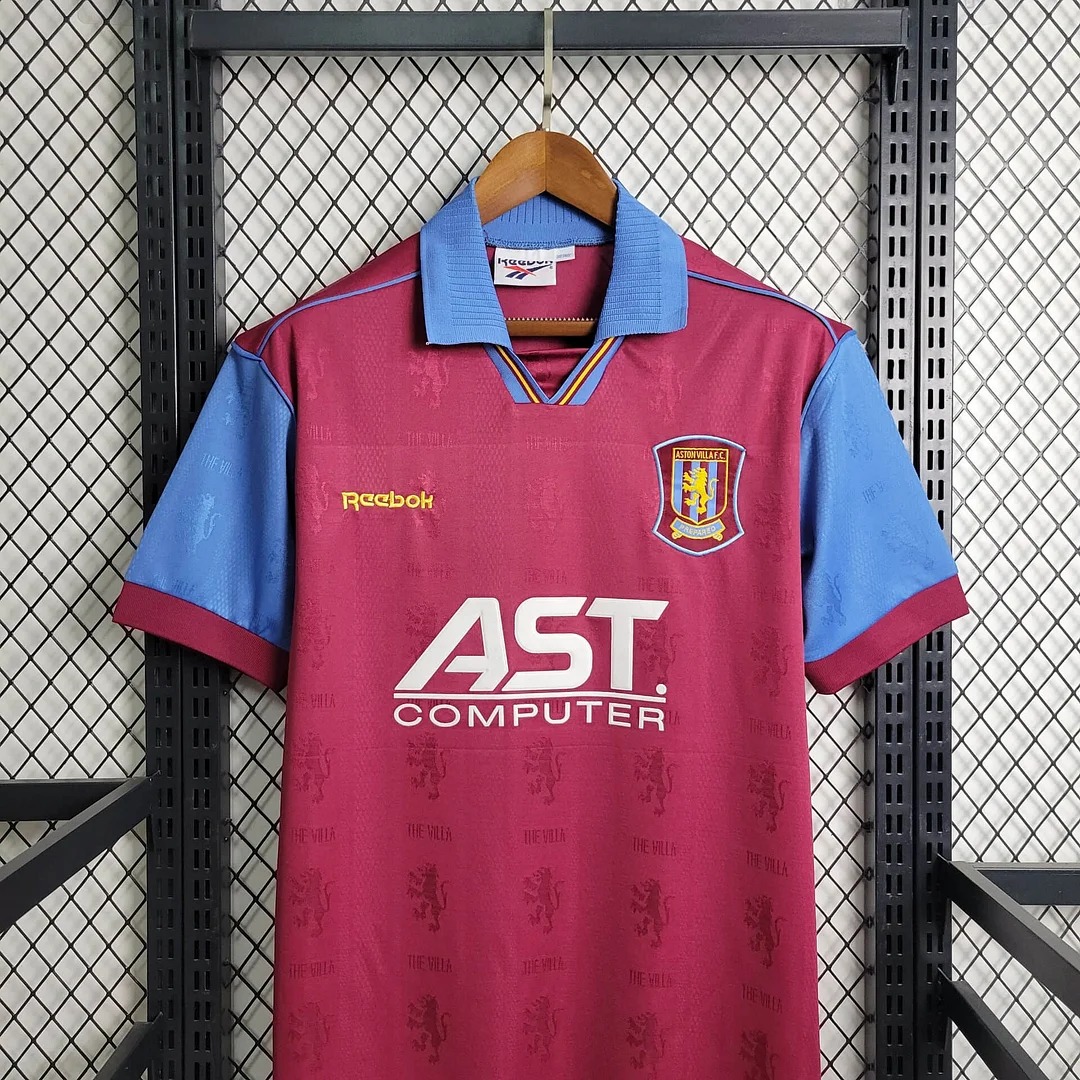 Retro Aston Villa 1995-97 Home Stadium Jersey - SOCCERDEALSHOP