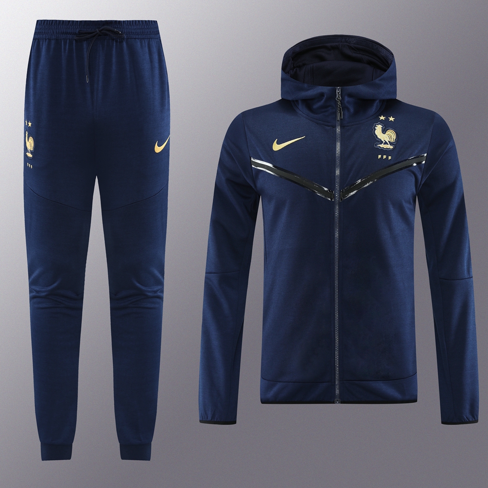 France 23-24 Jacket Training Tracksuit -Treasure Blue - SOCCERDEALSHOP