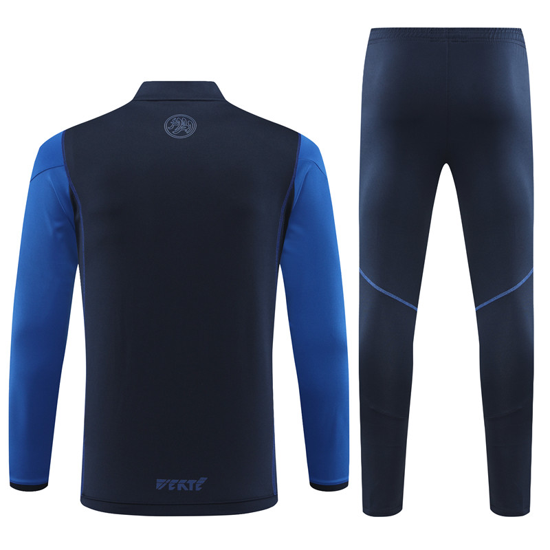Algeria 23-24 Long Sleeve Training Set -Black and Blue - SOCCERDEALSHOP