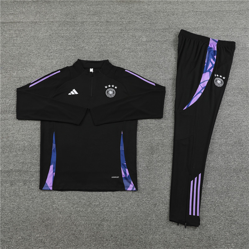 Germany 2024 Long Sleeve Training Set - Black - SOCCERDEALSHOP