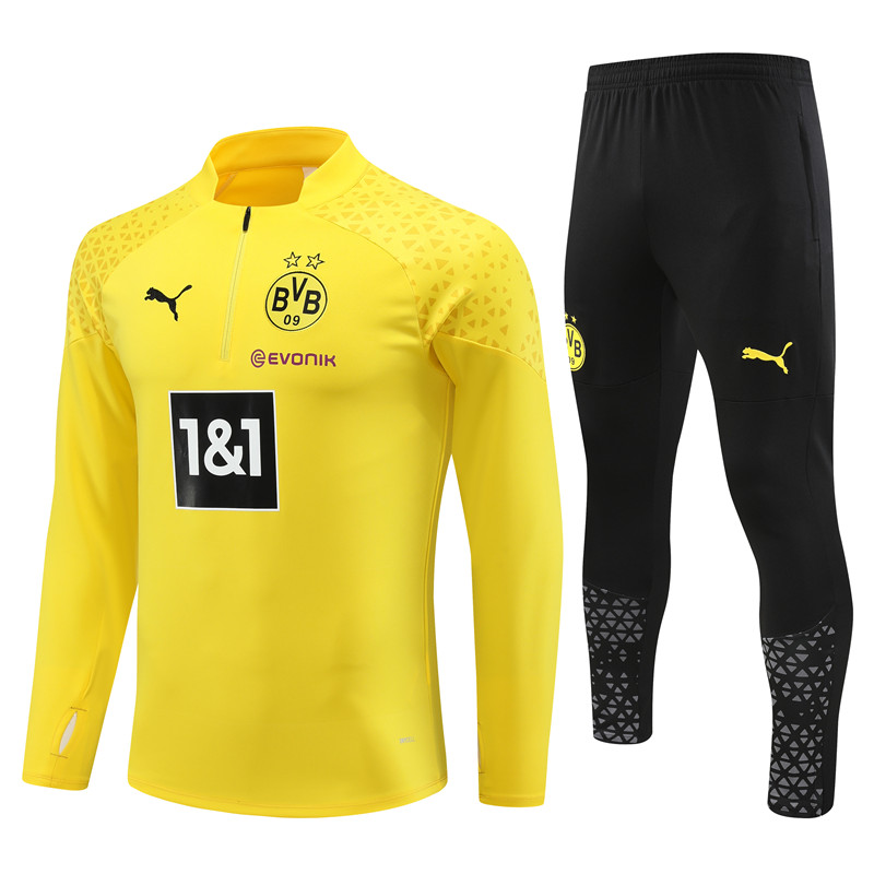 Dortmund 23-24 Long Sleeve Training Set -Yellow - SOCCERDEALSHOP