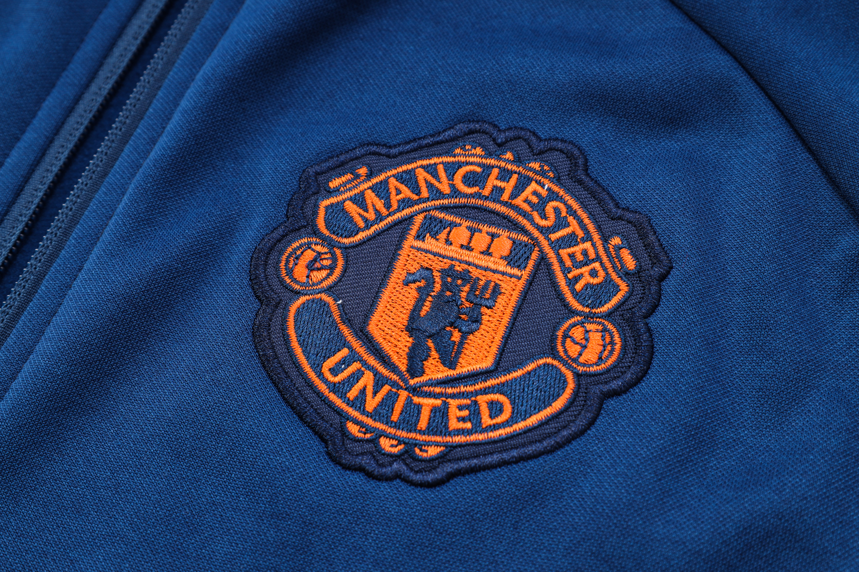 Manchester United 23-24 Hoodie Jacket Training Tracksuit -Blue - SOCCERDEALSHOP