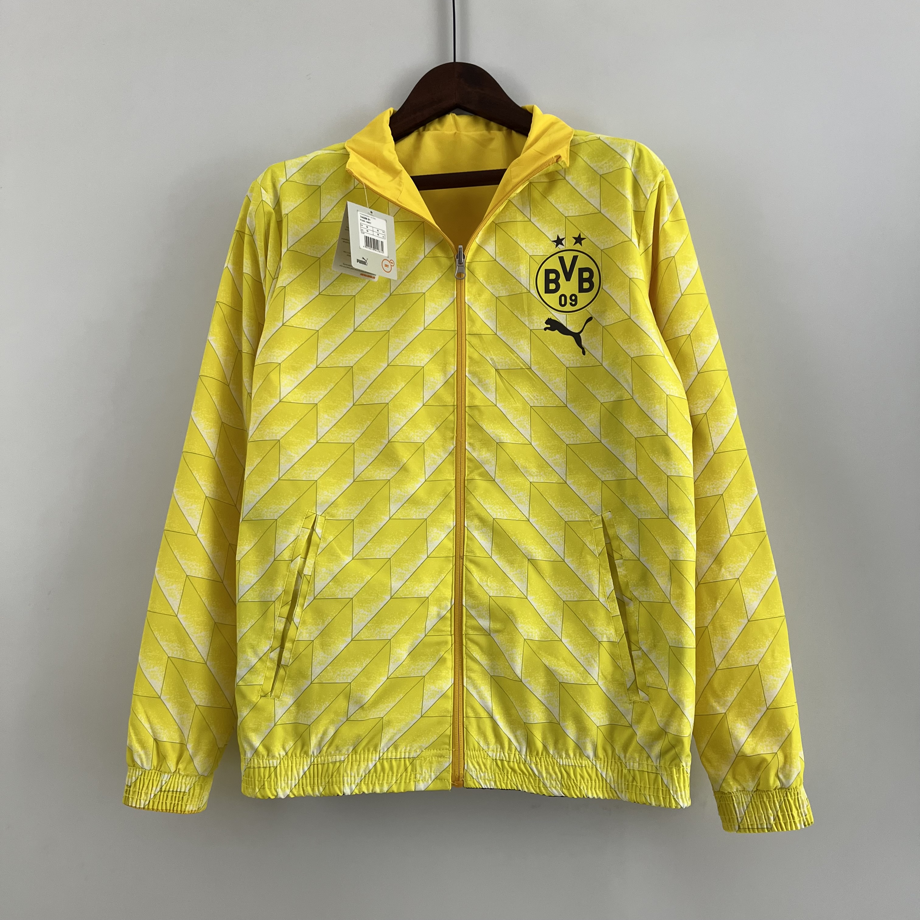 Dortmund 23-24 Double Sided Windbreaker - Yellow - SOCCERDEALSHOP