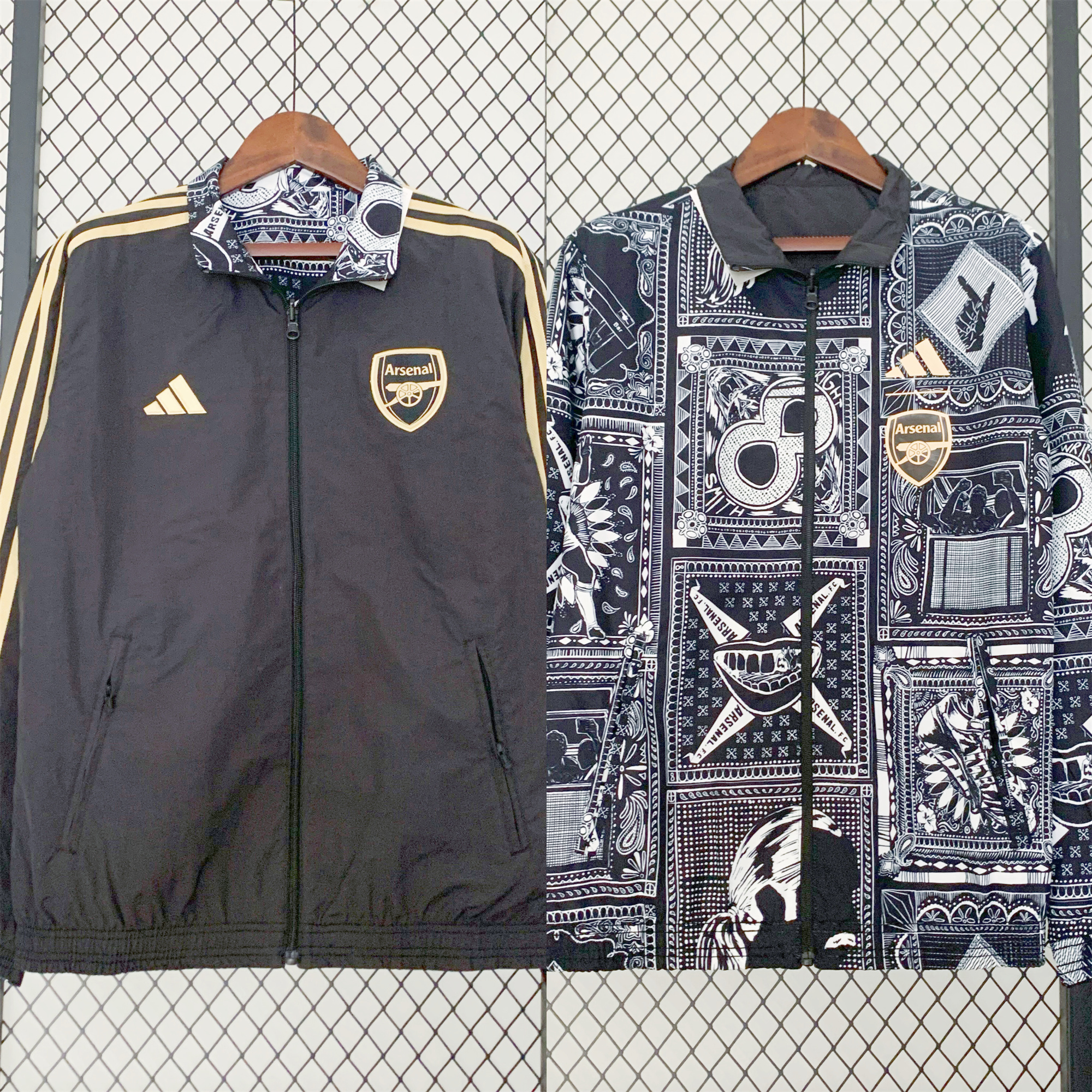 Arsenal x I-a-n.W-r-i-g-h-t Limited Edition 23-24 Player Reversible Windbreaker - SOCCERDEALSHOP