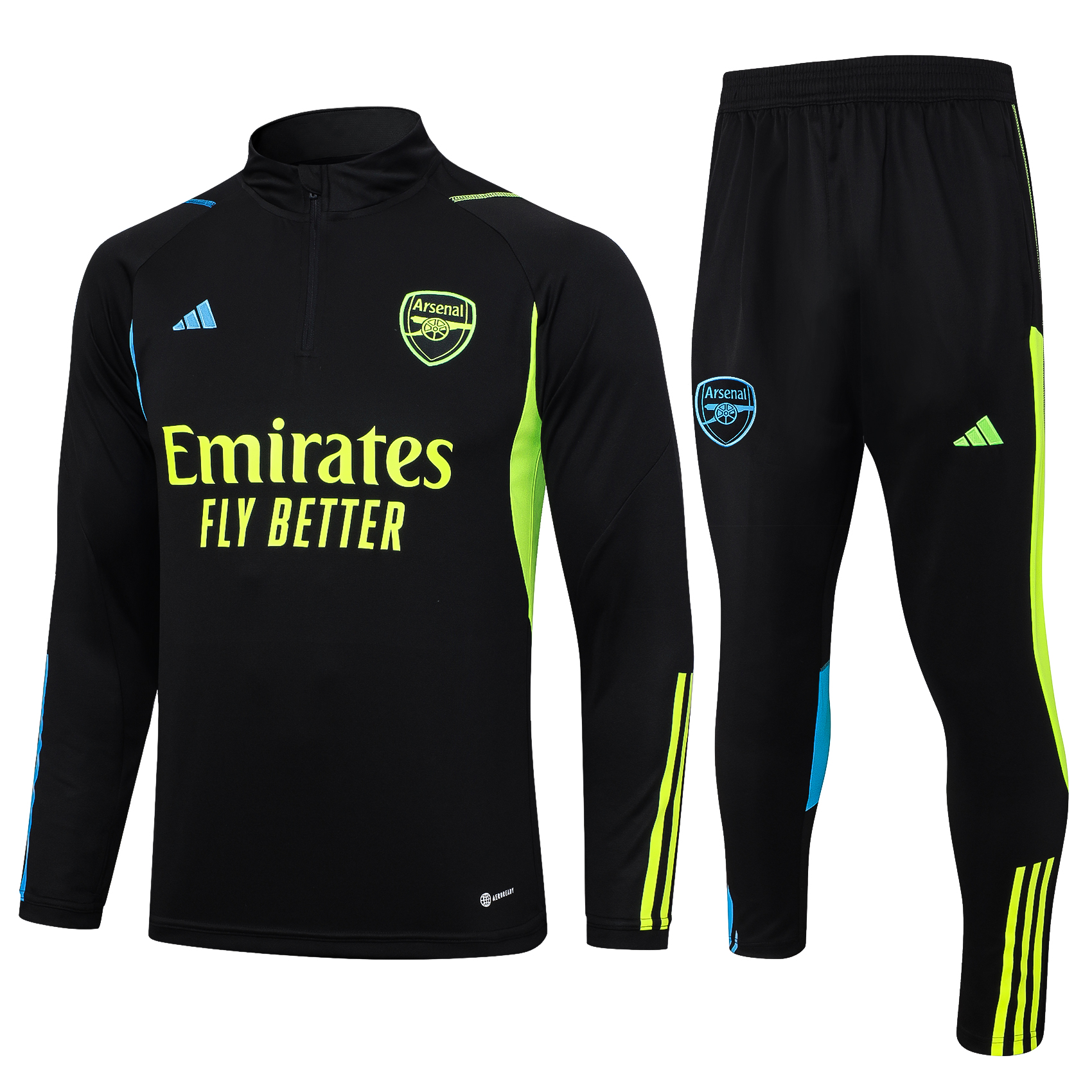 Arsenal 23-24 Long Sleeve Training Set -Black - SOCCERDEALSHOP