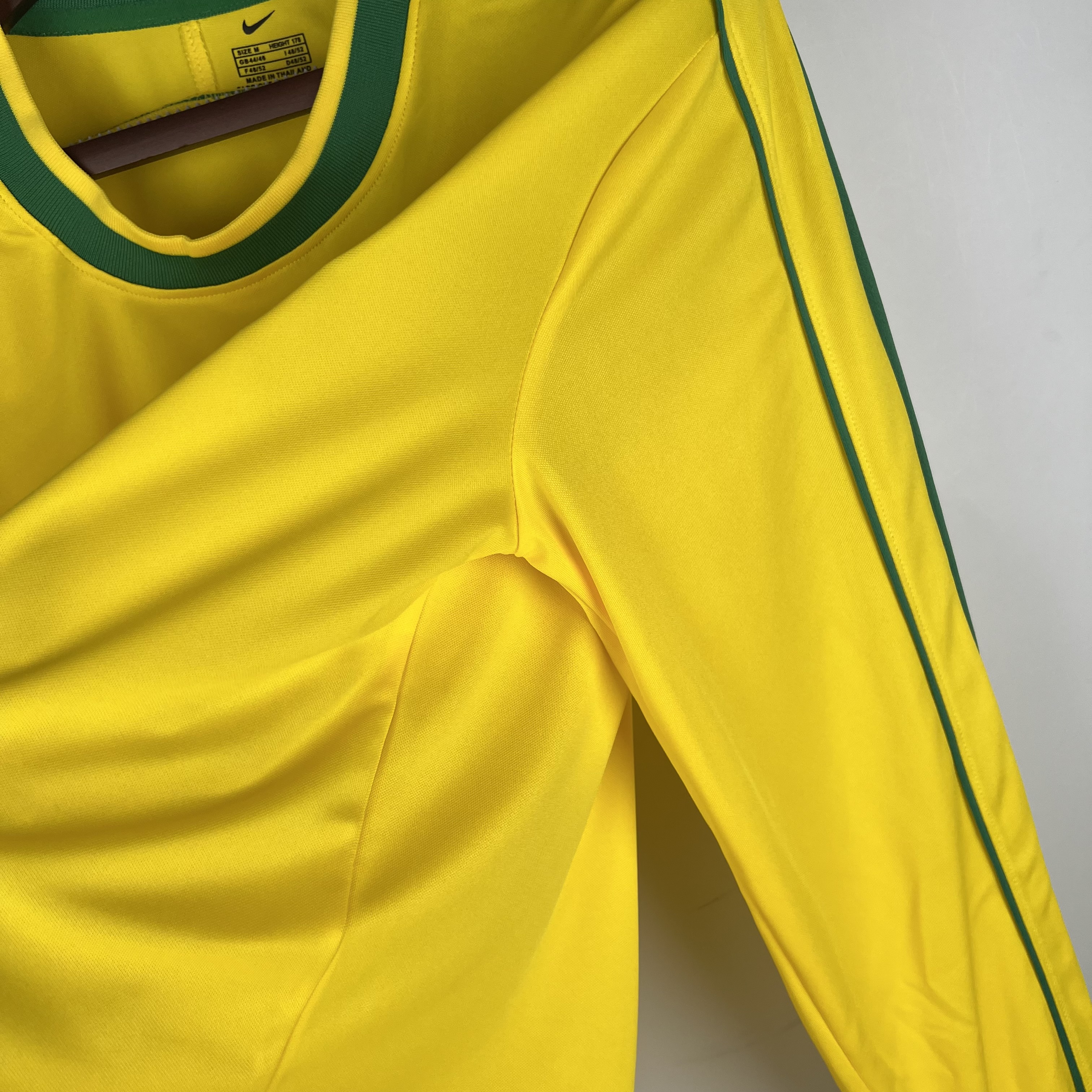 Retro Brazil 1998 Home Stadium Long Sleeve Jersey - SOCCERDEALSHOP