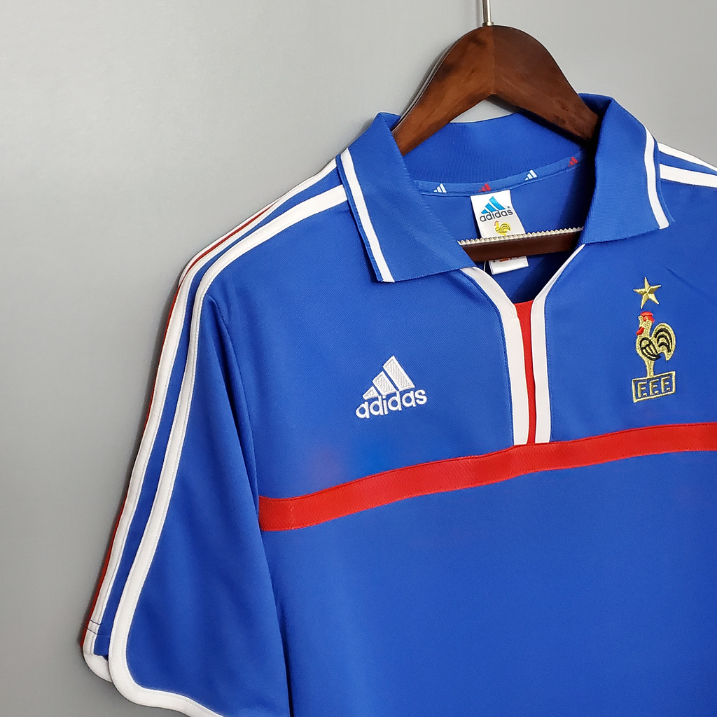 Retro France 2000 Home Stadium Jersey - SOCCERDEALSHOP