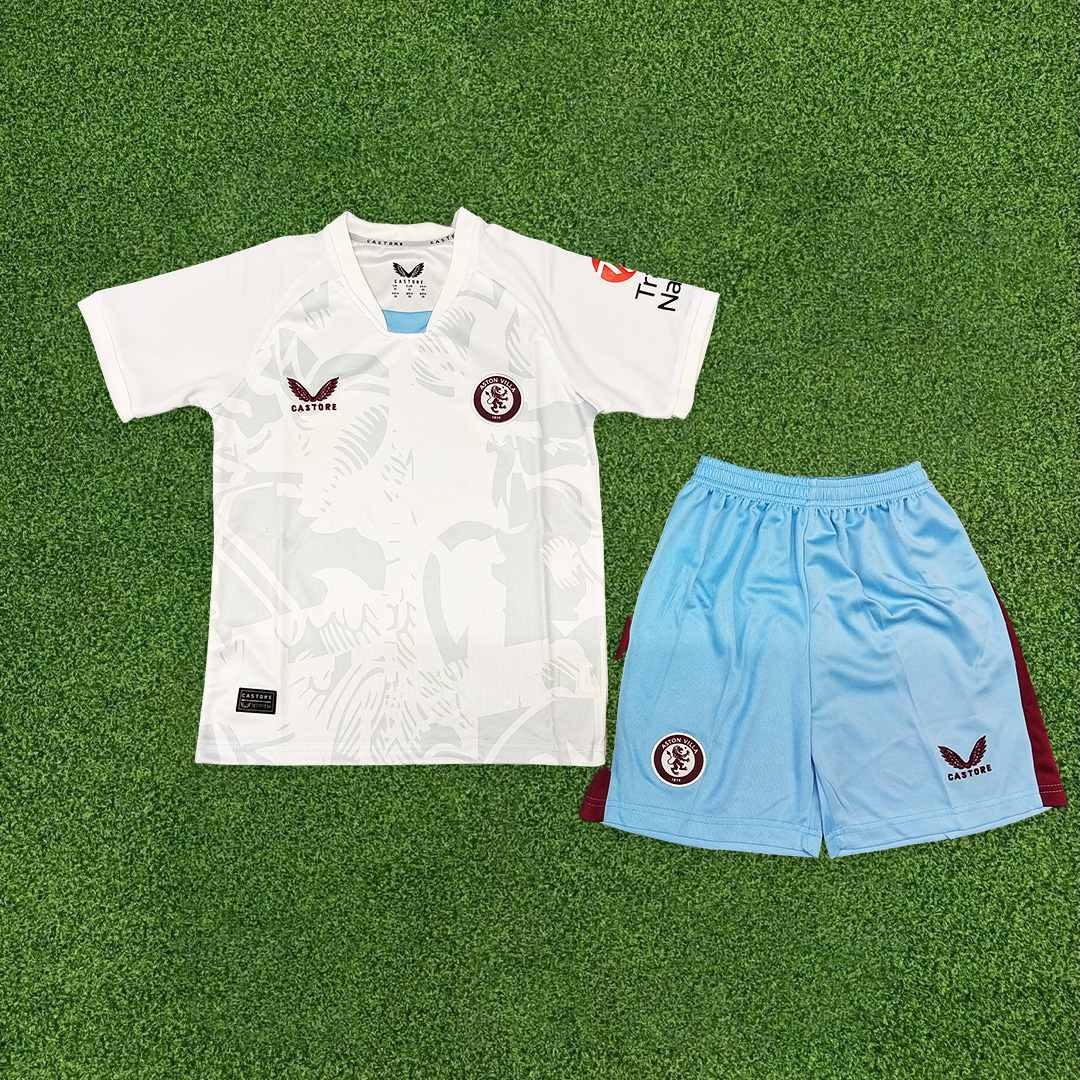 Aston Villa 23-24 Away Kids Kit - SOCCERDEALSHOP
