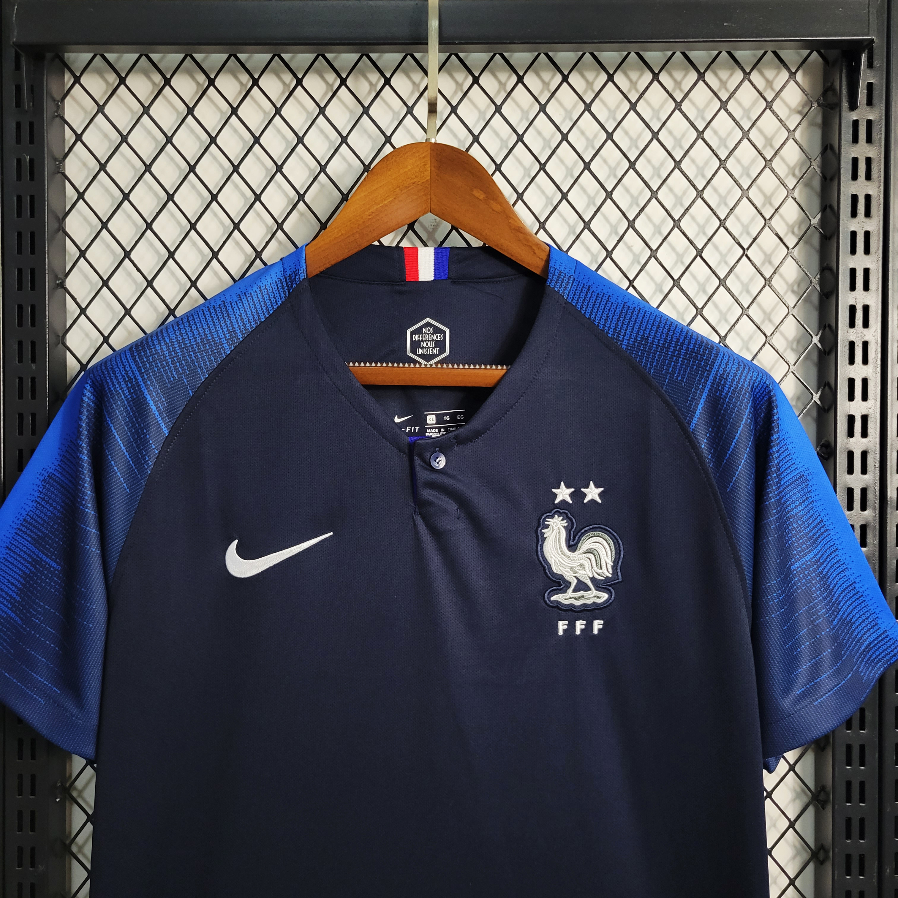Retro France 2018 Home Stadium Jersey - SOCCERDEALSHOP
