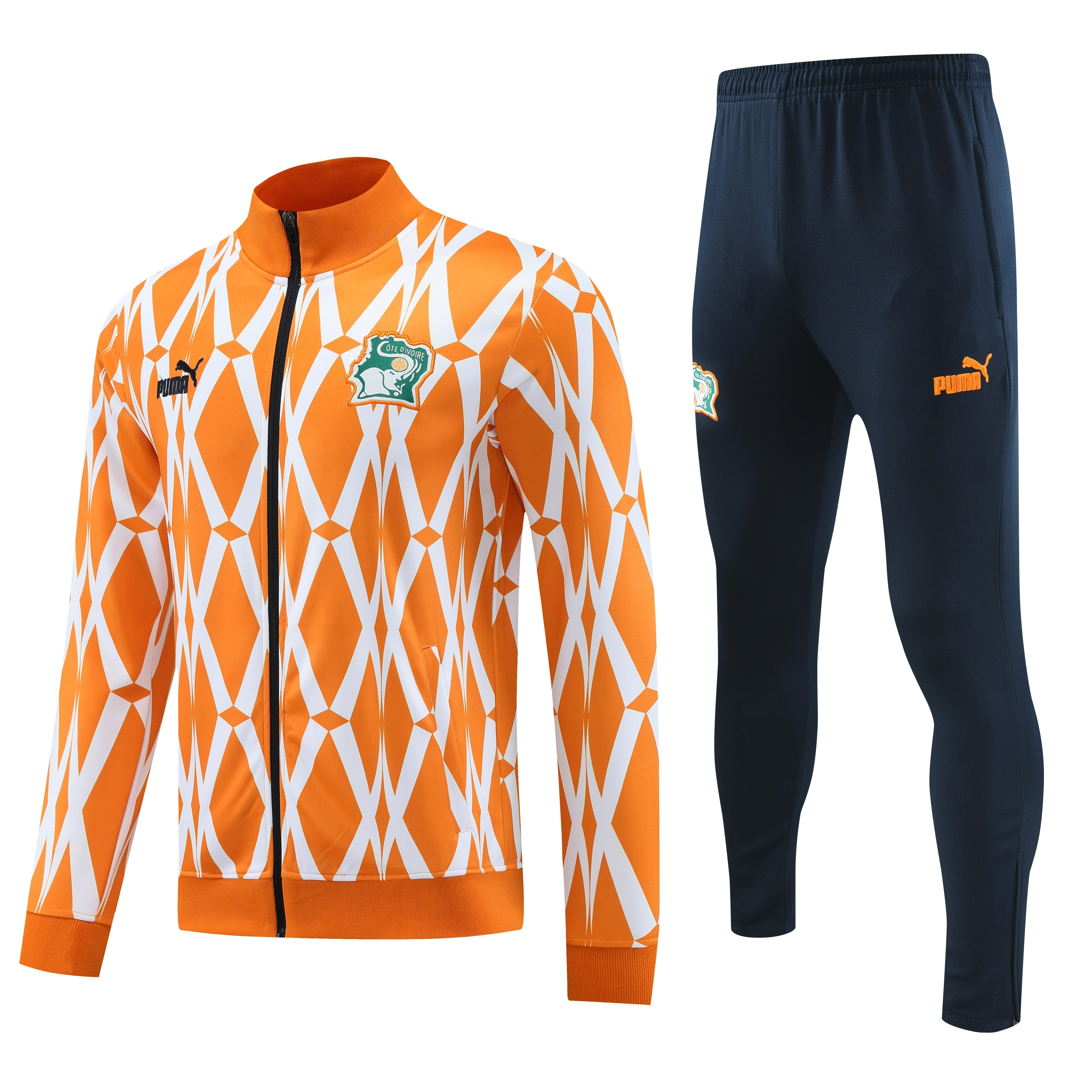 Cote d'Ivoire 23-24 Jacket Training Tracksuit - Orange - SOCCERDEALSHOP