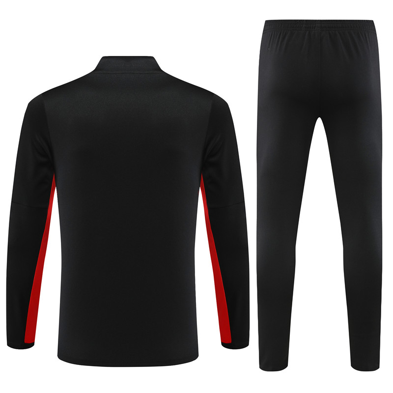 Paris Saint-Germain PSG 23-24 Long Sleeve Training Set -Black and Red - SOCCERDEALSHOP