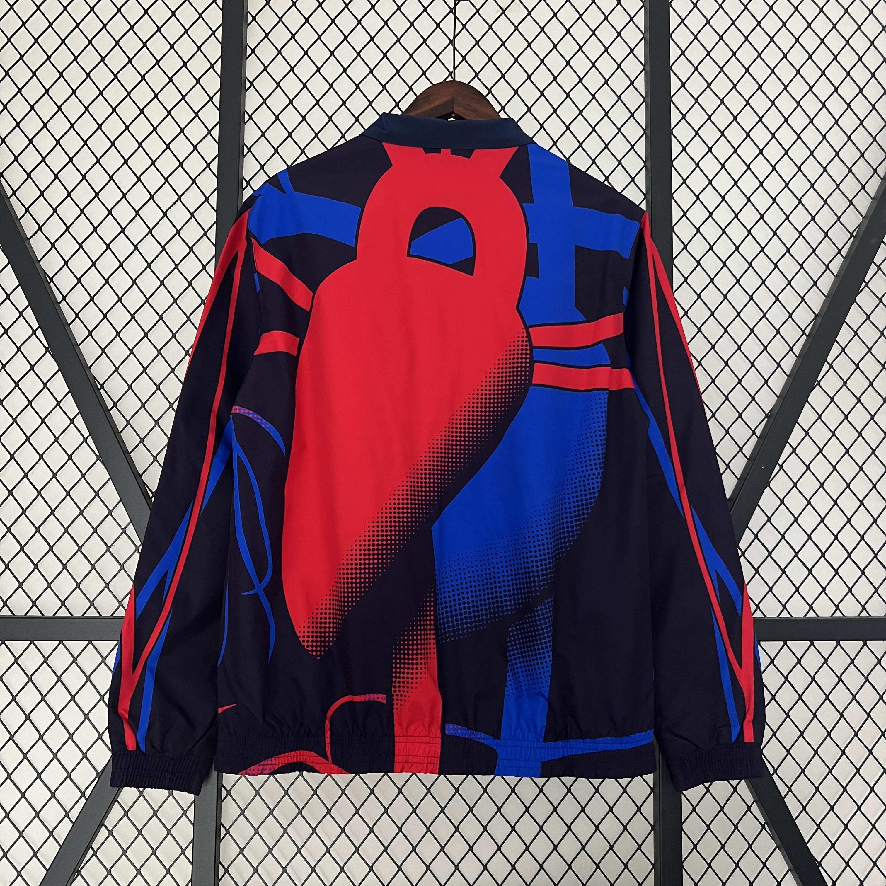 B.A.R.S.A 23-24 Double Sided Windbreaker - Blue & Red - SOCCERDEALSHOP