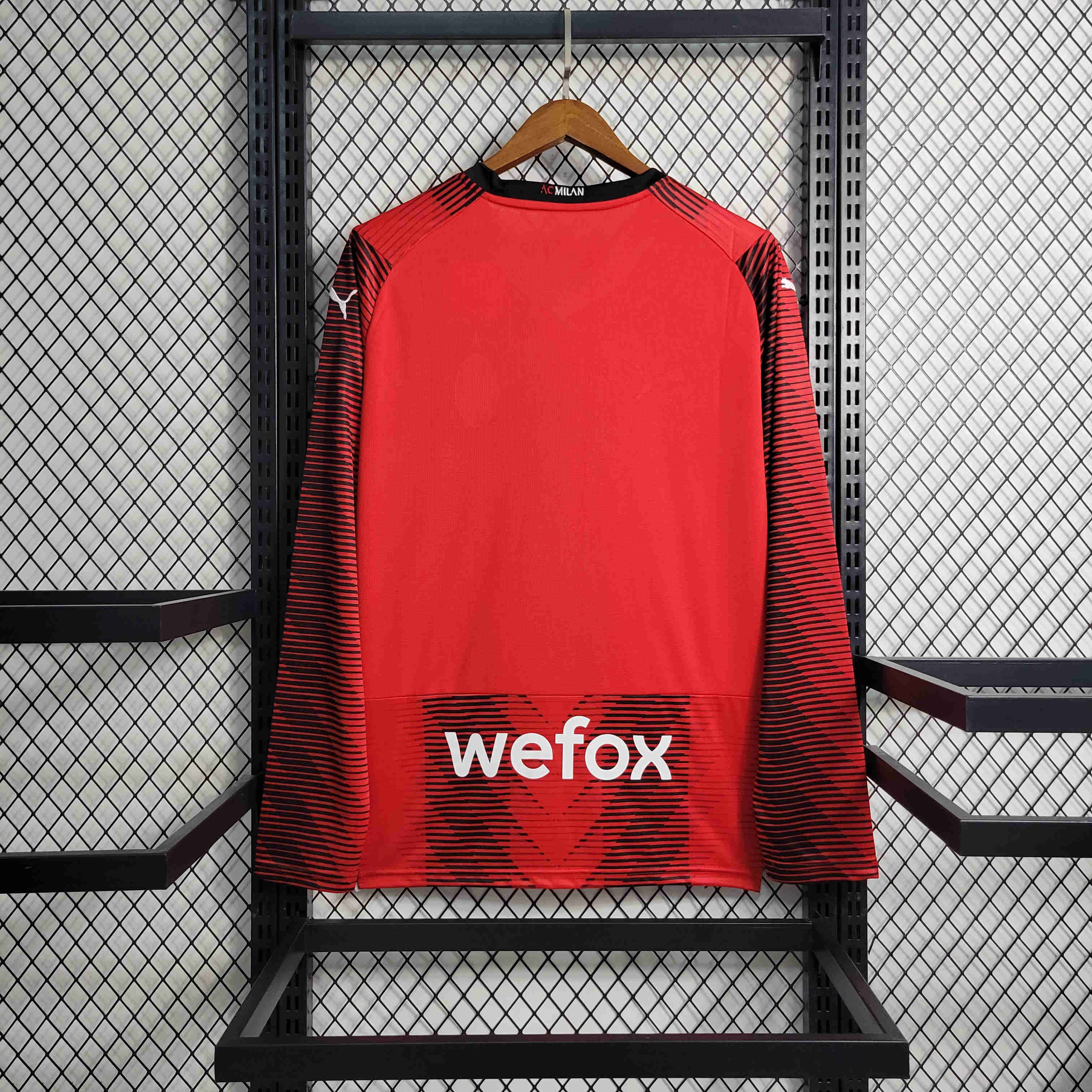 23/24 AC Milan Home Long Sleeve Jersey - Fans Version - SOCCERDEALSHOP