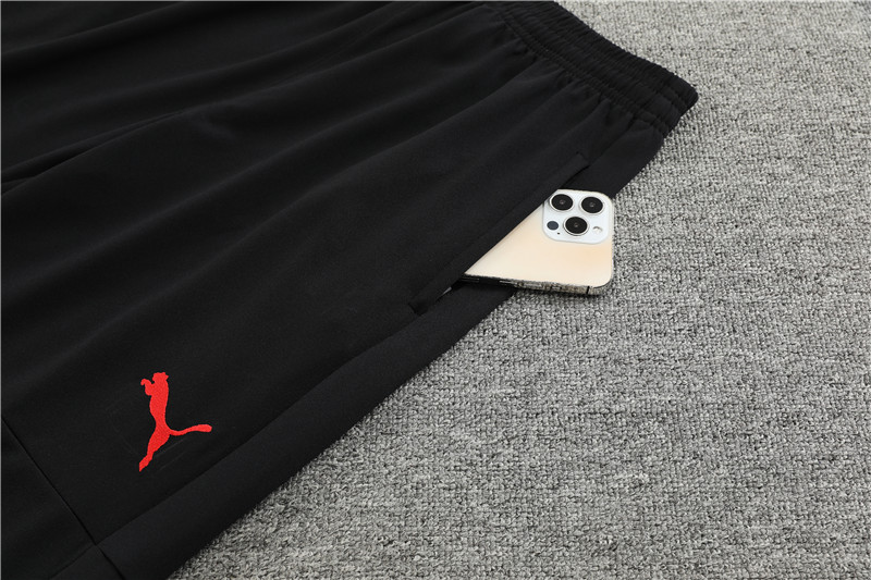 AC Milan 23-24 Long Sleeve Training Set -Black and Red - SOCCERDEALSHOP