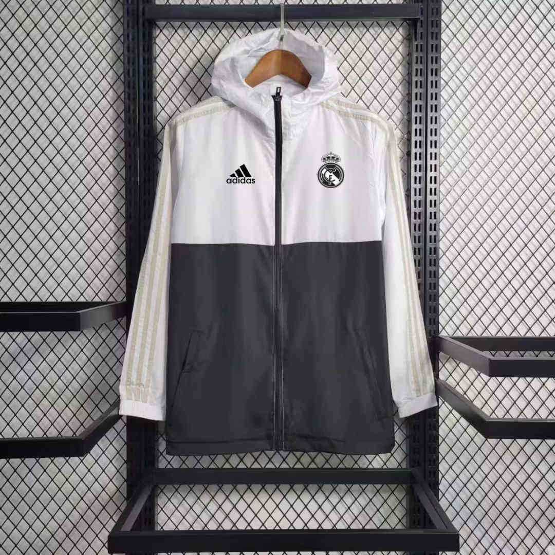 Real Madrid 23-24 White Windbreaker - SOCCERDEALSHOP