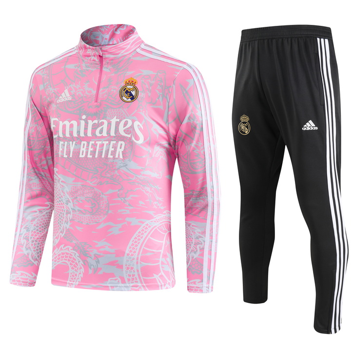 Real Madrid 23-24 Long Sleeve Training Set - Pink - SOCCERDEALSHOP