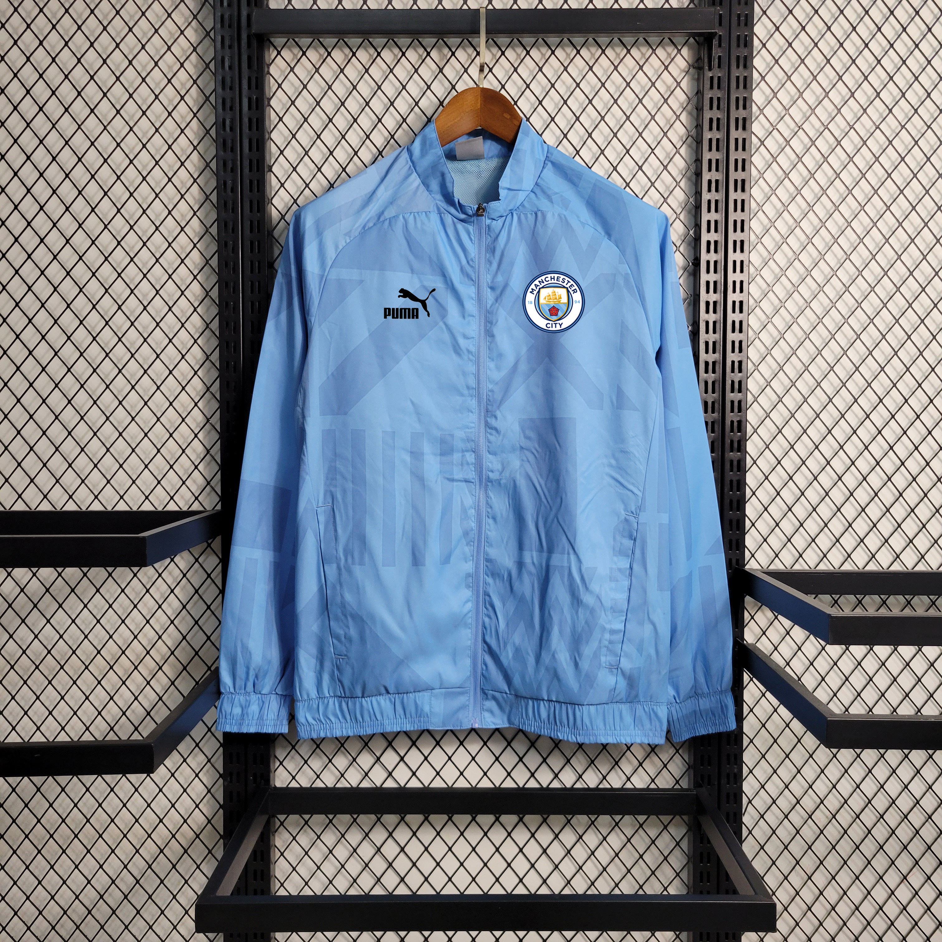23-24 Manchester City Blue Windbreaker S-XXL - SOCCERDEALSHOP