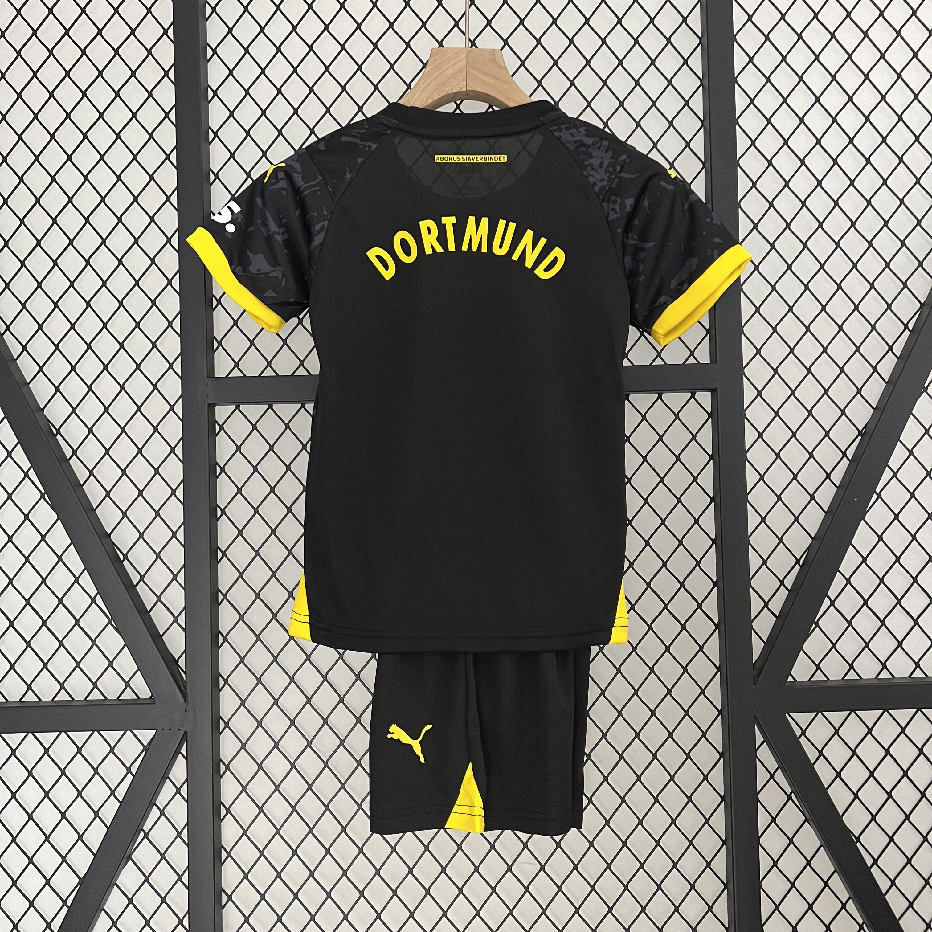 Dortmund 23-24 Away Kids Kit - SOCCERDEALSHOP