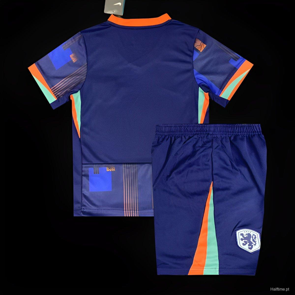 Netherlands 2024 Away Stadium Kids Kit - SOCCERDEALSHOP