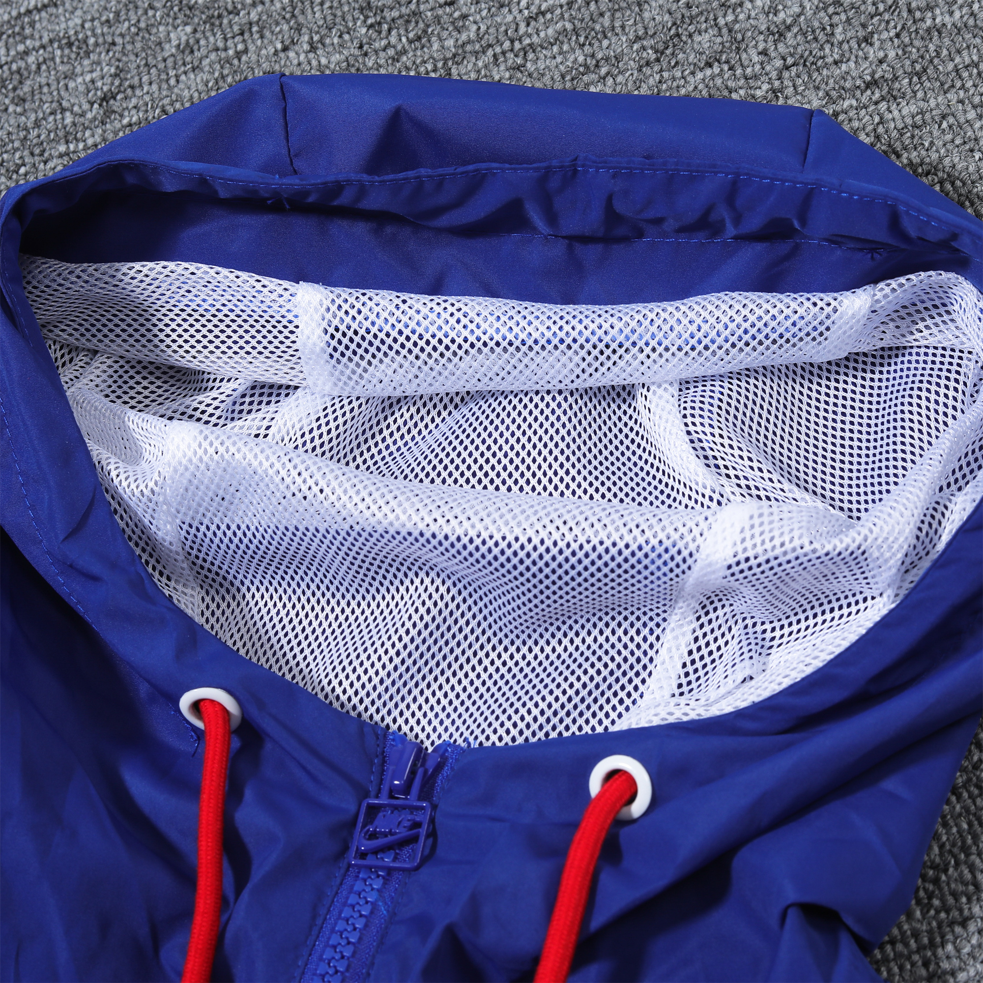 France 2024 National Team Anthem Blue Hooded Windbreaker - Player Version - SOCCERDEALSHOP