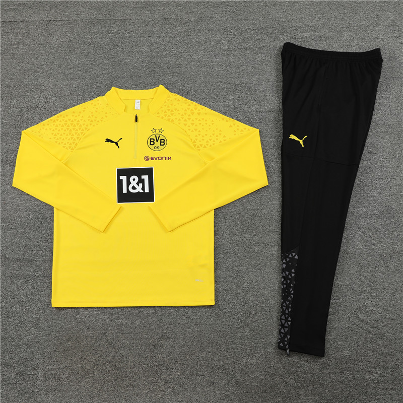 Dortmund 23-24 Kids Long Sleeve Training Set Yellow - SOCCERDEALSHOP
